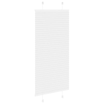 vidaXL Pleated Blind White 55x150 cm Fabric Width 54.4 cm Polyester