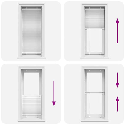 vidaXL Pleated Blind White 55x150 cm Fabric Width 54.4 cm Polyester