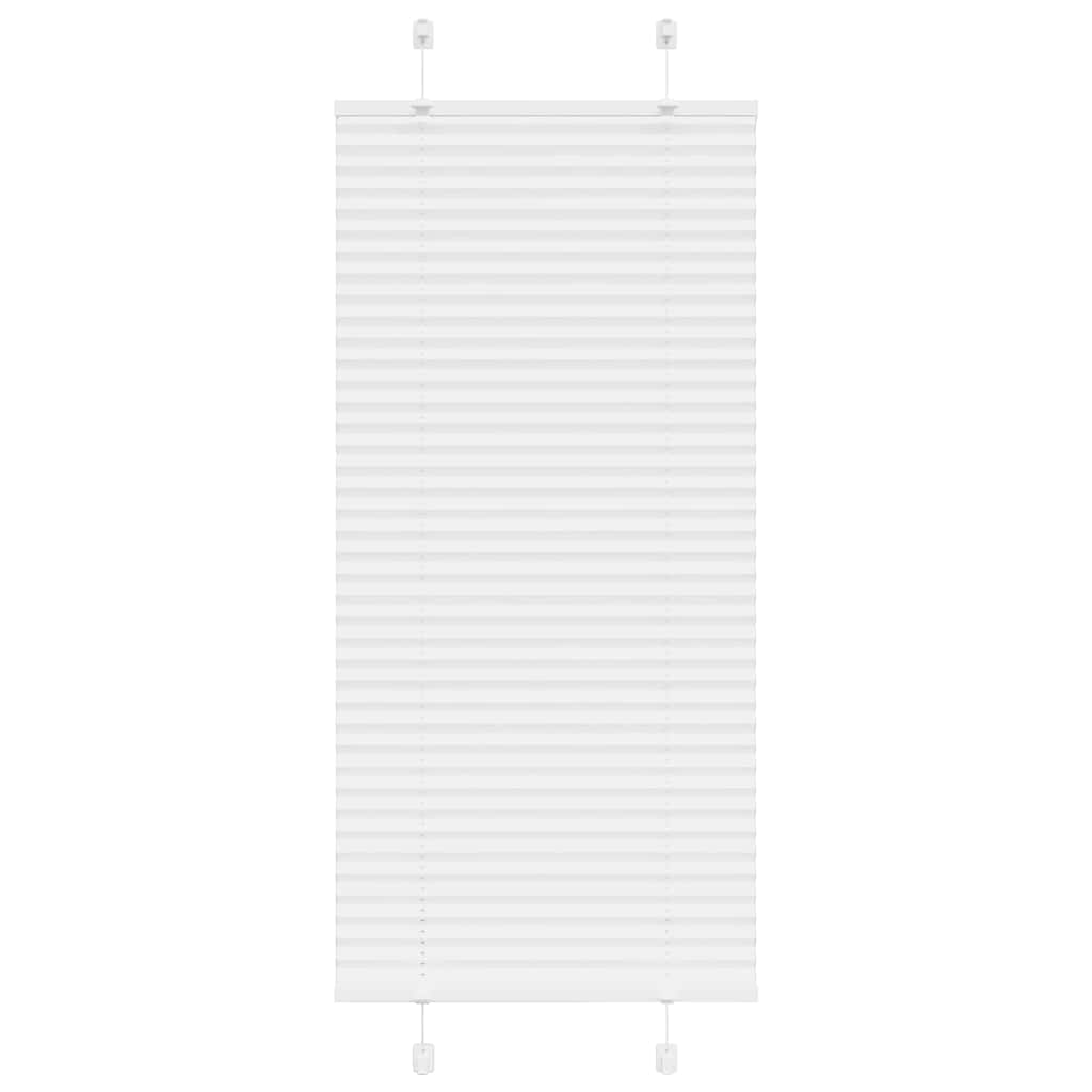 vidaXL Pleated Blind White 60x150 cm Fabric Width 59.4 cm Polyester