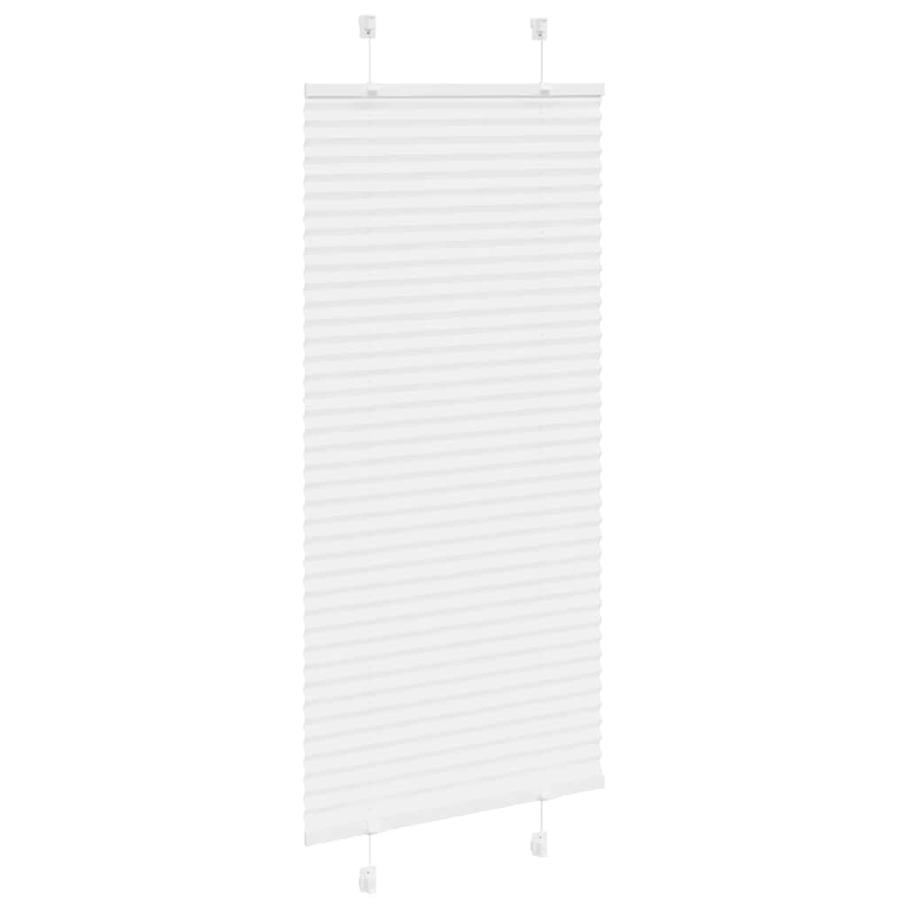 vidaXL Pleated Blind White 60x150 cm Fabric Width 59,4 cm Polyester