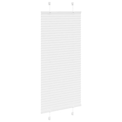 vidaXL Pleated Blind White 60x150 cm Fabric Width 59.4 cm Polyester