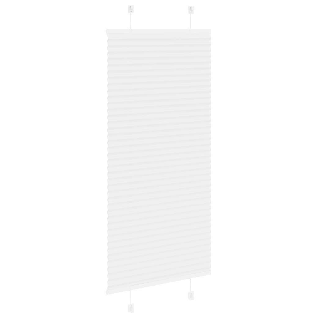 vidaXL Pleated Blind White 60x150 cm Fabric Width 59,4 cm Polyester