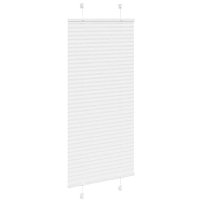 vidaXL Pleated Blind White 65x150 cm Fabric Width 64,4 cm Polyester