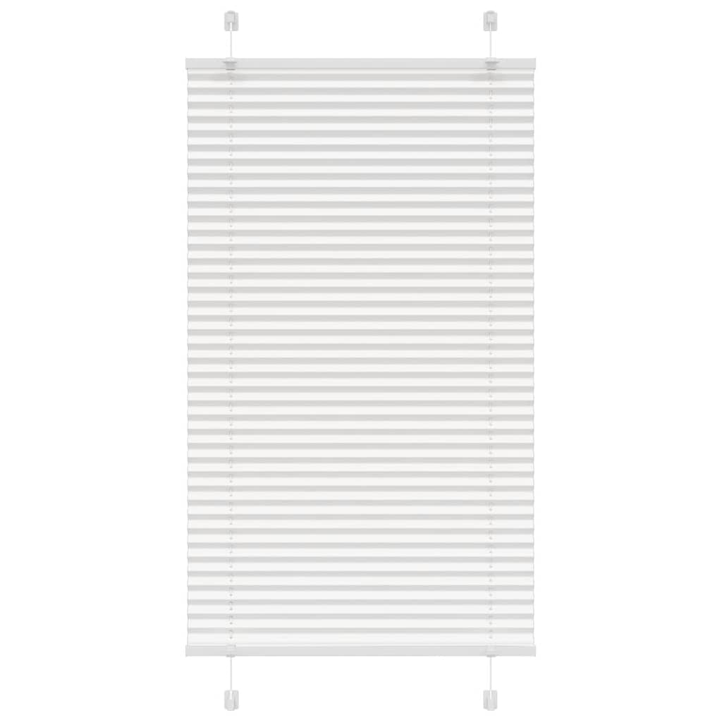 vidaXL Pleated Blind White 70x150 cm Fabric Width 69.4 cm Polyester