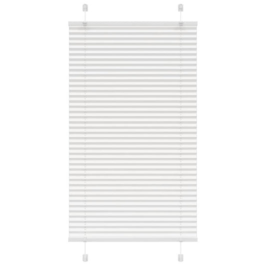 vidaXL Pleated Blind White 70x150 cm Fabric Width 69.4 cm Polyester