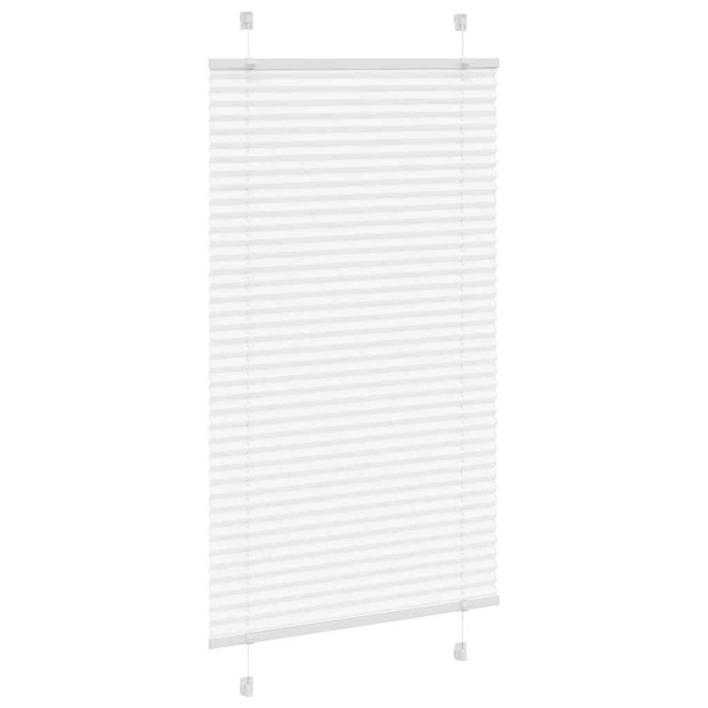 vidaXL Pleated Blind White 70x150 cm Fabric Width 69.4 cm Polyester