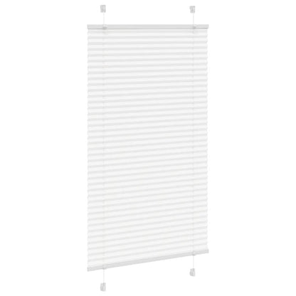 vidaXL Pleated Blind White 70x150 cm Fabric Width 69.4 cm Polyester