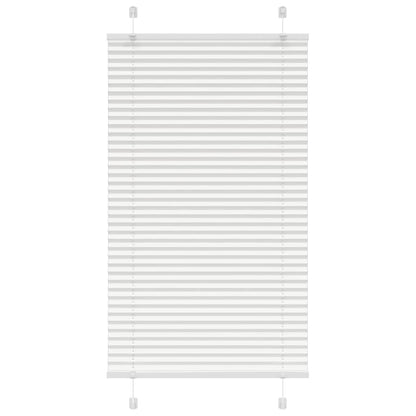 vidaXL Pleated Blind White 75x150 cm Fabric Width 74.4 cm Polyester