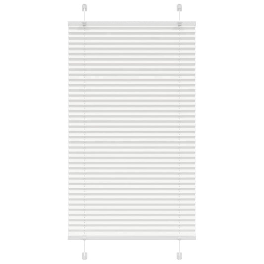 vidaXL Pleated Blind White 75x150 cm Fabric Width 74.4 cm Polyester