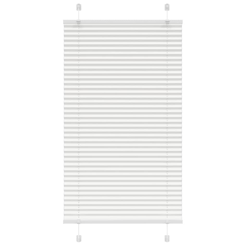 vidaXL Pleated Blind White 75x150 cm Fabric Width 74,4 cm Polyester