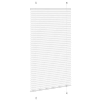 vidaXL Pleated Blind White 75x150 cm Fabric Width 74.4 cm Polyester