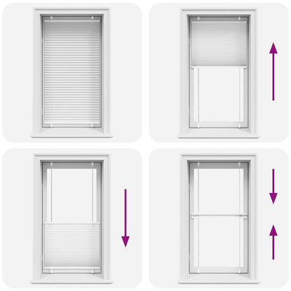 vidaXL Pleated Blind White 75x150 cm Fabric Width 74.4 cm Polyester