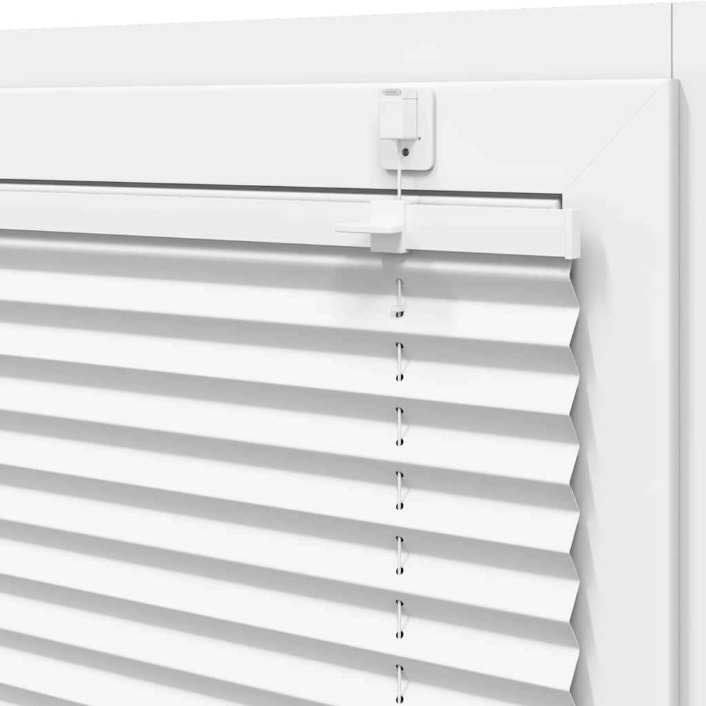 vidaXL Pleated Blind White 75x150 cm Fabric Width 74.4 cm Polyester