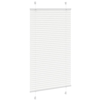 vidaXL Pleated Blind White 80x150 cm Fabric Width 79.4 cm Polyester