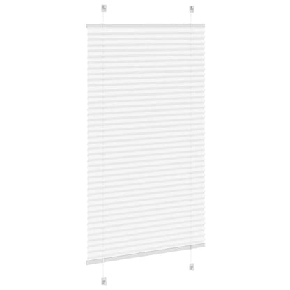 vidaXL Pleated Blind White 80x150 cm Fabric Width 79.4 cm Polyester
