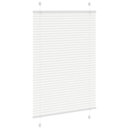 vidaXL Pleated Blind White 85x150 cm Fabric Width 84.4 cm Polyester