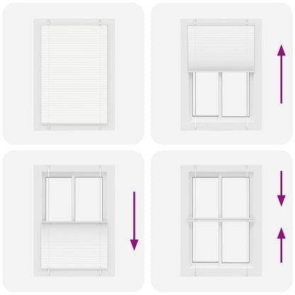 vidaXL Pleated Blind White 85x150 cm Fabric Width 84,4 cm Polyester