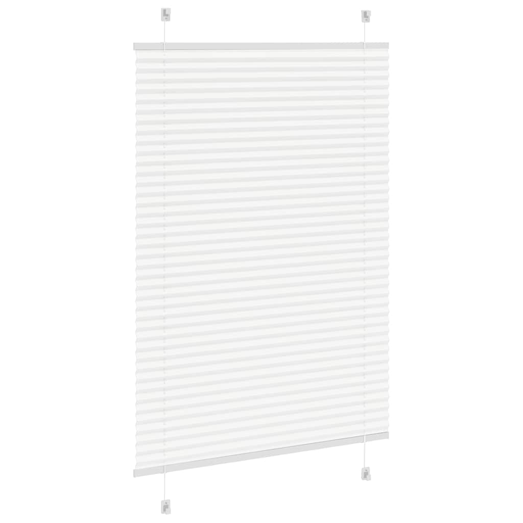 vidaXL Pleated Blind White 90x150 cm Fabric Width 89.4 cm Polyester