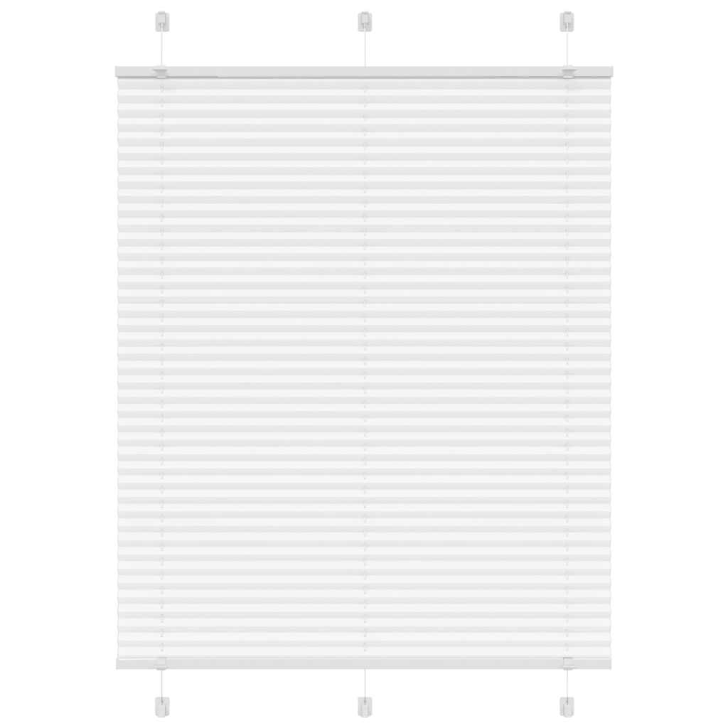 vidaXL Pleated Blind White 105x150 cm Fabric Width 104.4 cm Polyester