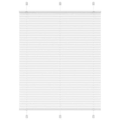 vidaXL Pleated Blind White 105x150 cm Fabric Width 104.4 cm Polyester