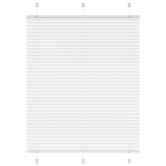 vidaXL Pleated Blind White 105x150 cm Fabric Width 104,4 cm Polyester