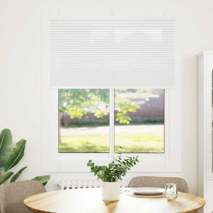 vidaXL Pleated Blind White 105x150 cm Fabric Width 104.4 cm Polyester
