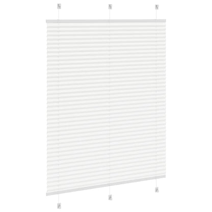 vidaXL Pleated Blind White 105x150 cm Fabric Width 104.4 cm Polyester