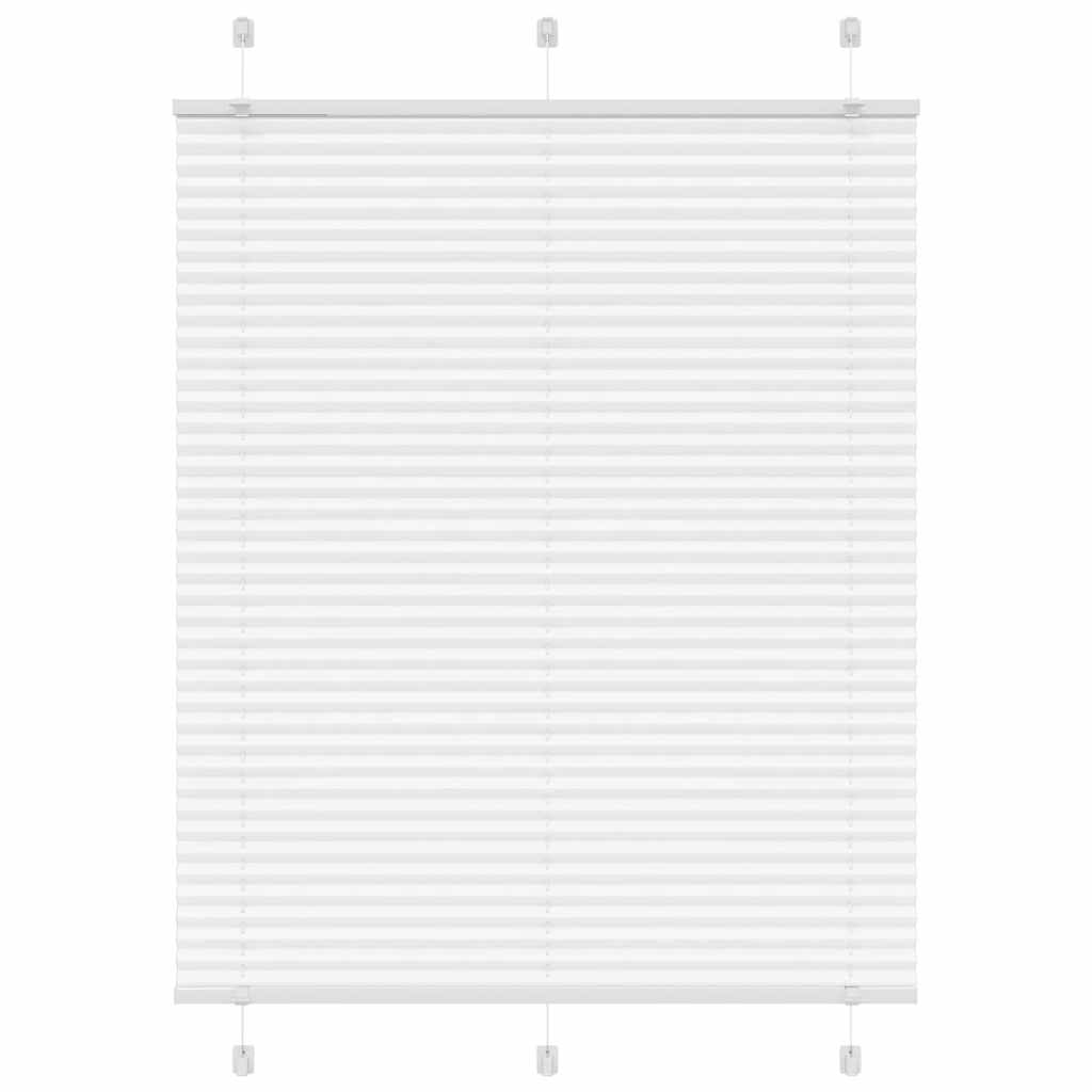 vidaXL Pleated Blind White 110x150 cm Fabric Width 109.4 cm Polyester