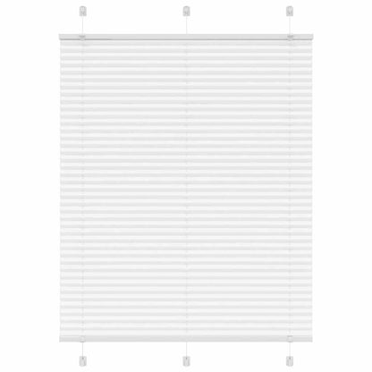 vidaXL Pleated Blind White 110x150 cm Fabric Width 109.4 cm Polyester