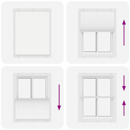 vidaXL Pleated Blind White 110x150 cm Fabric Width 109.4 cm Polyester