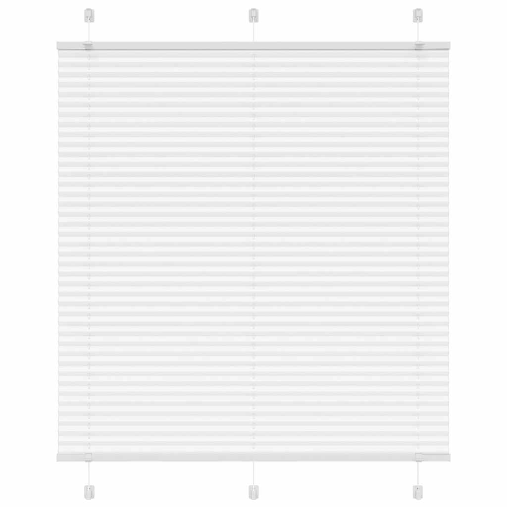 vidaXL Pleated Blind White 115x150 cm Fabric Width 114.4 cm Polyester