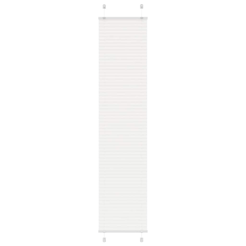 vidaXL Pleated Blind White 40x200 cm Fabric Width 39.4 cm Polyester