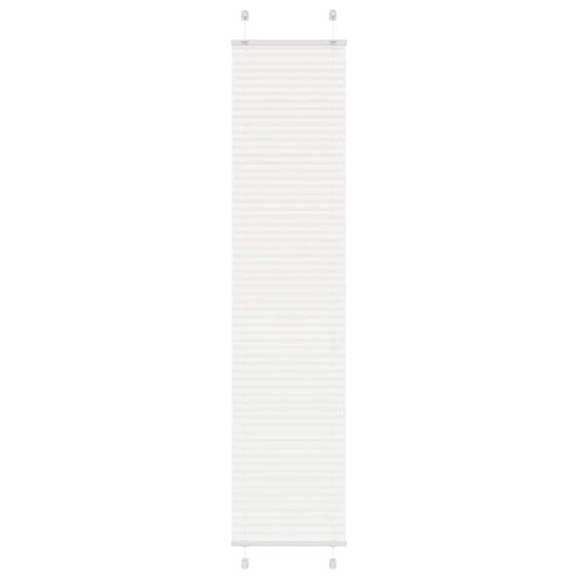 vidaXL Pleated Blind White 40x200 cm Fabric Width 39.4 cm Polyester