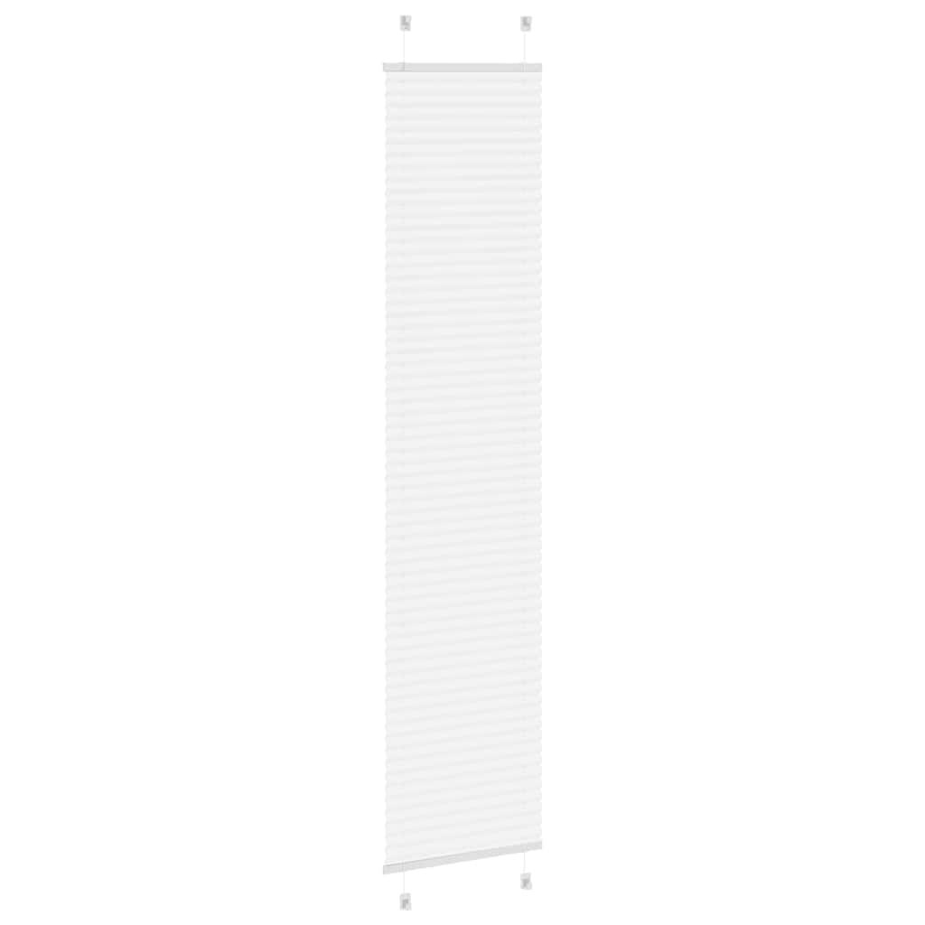 vidaXL Pleated Blind White 45x200 cm Fabric Width 44,4 cm Polyester