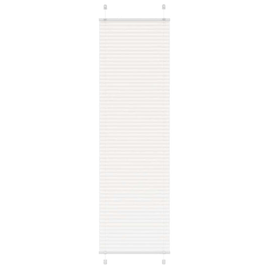 vidaXL Pleated Blind White 55x200 cm Fabric Width 54.4 cm Polyester