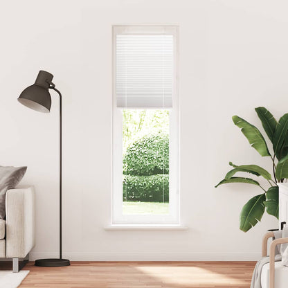 vidaXL Pleated Blind White 55x200 cm Fabric Width 54.4 cm Polyester