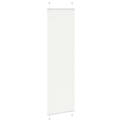 vidaXL Pleated Blind White 55x200 cm Fabric Width 54,4 cm Polyester