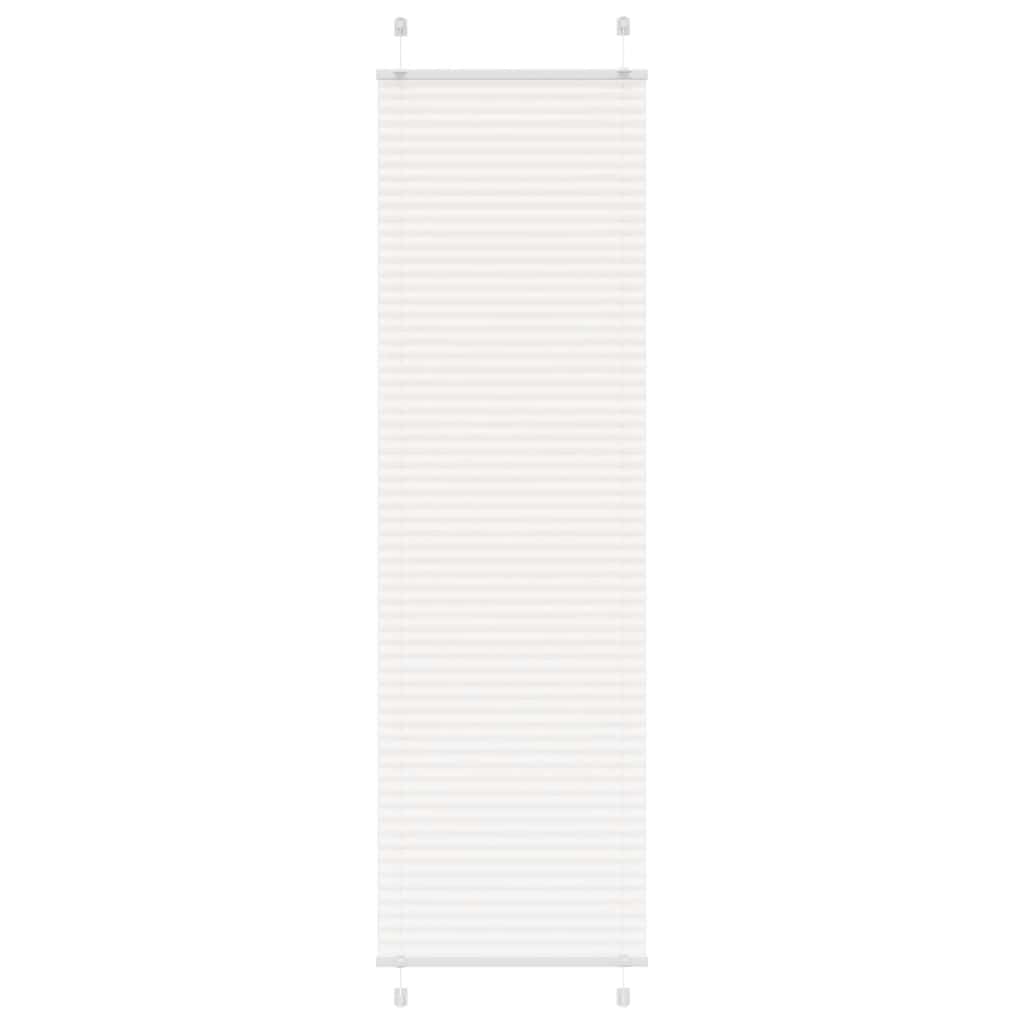 vidaXL Pleated Blind White 60x200 cm Fabric Width 59.4 cm Polyester