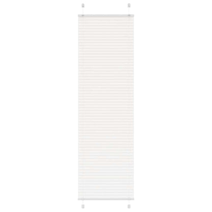 vidaXL Pleated Blind White 60x200 cm Fabric Width 59.4 cm Polyester