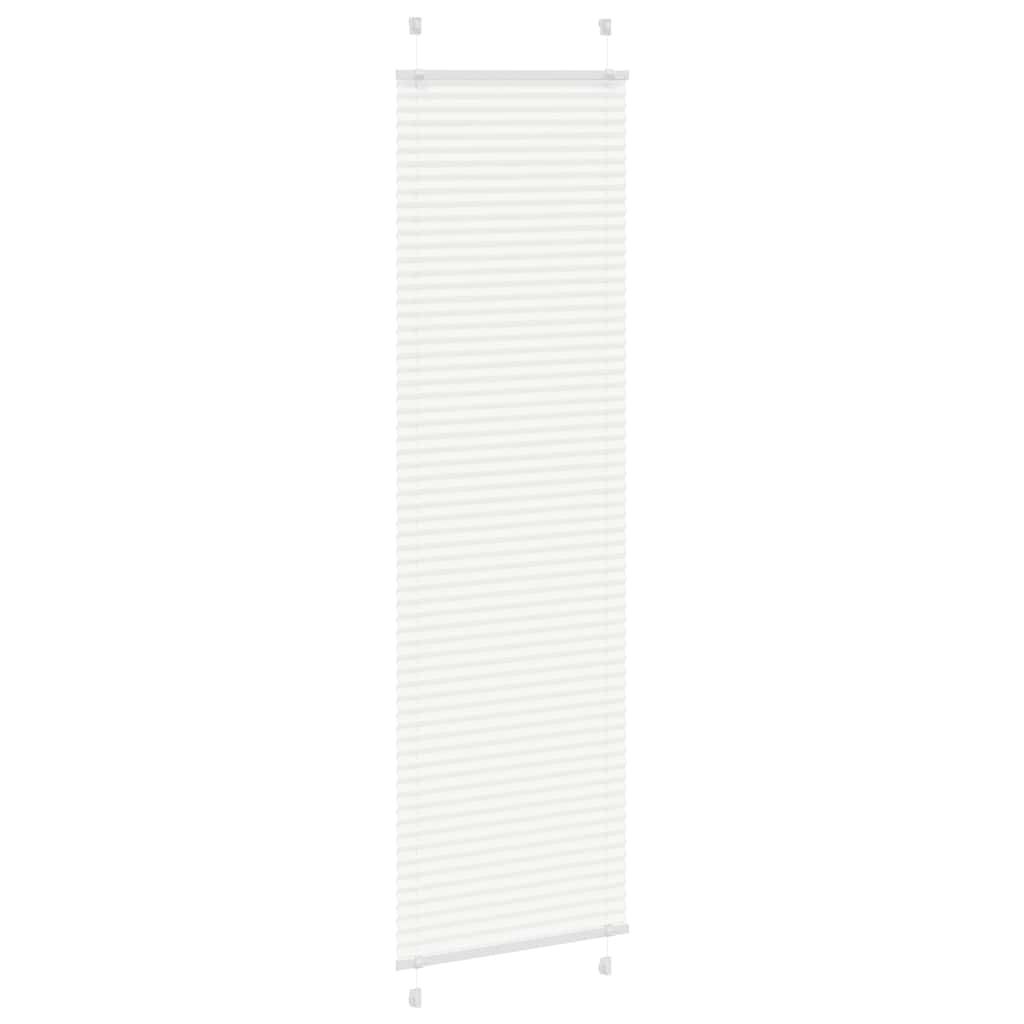 vidaXL Pleated Blind White 60x200 cm Fabric Width 59,4 cm Polyester