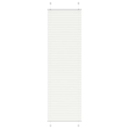 vidaXL Pleated Blind White 65x200 cm Fabric Width 64.4 cm Polyester