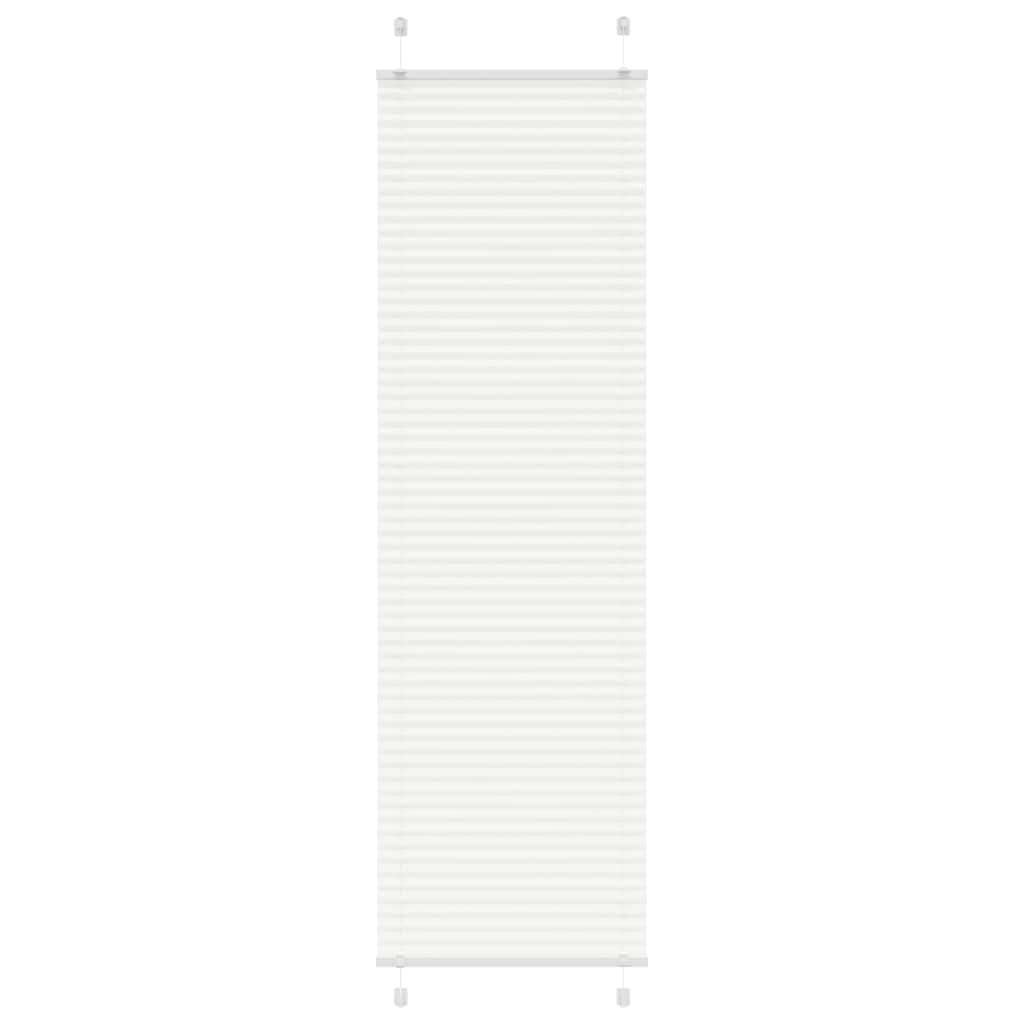 vidaXL Pleated Blind White 65x200 cm Fabric Width 64,4 cm Polyester