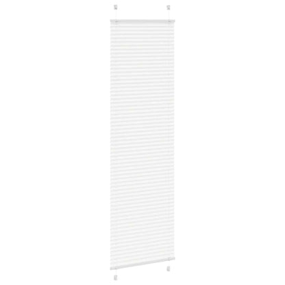 vidaXL Pleated Blind White 65x200 cm Fabric Width 64.4 cm Polyester