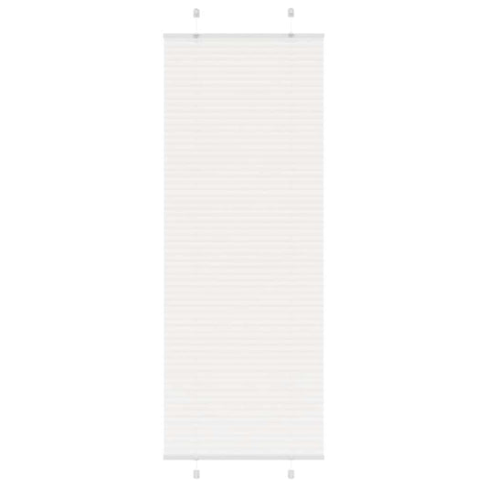 vidaXL Pleated Blind White 70x200 cm Fabric Width 69.4 cm Polyester