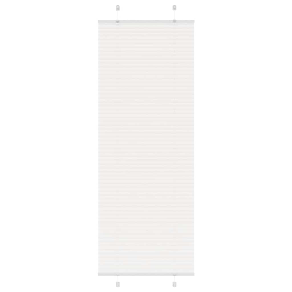 vidaXL Pleated Blind White 70x200 cm Fabric Width 69,4 cm Polyester