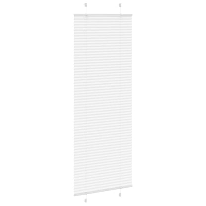 vidaXL Pleated Blind White 70x200 cm Fabric Width 69.4 cm Polyester