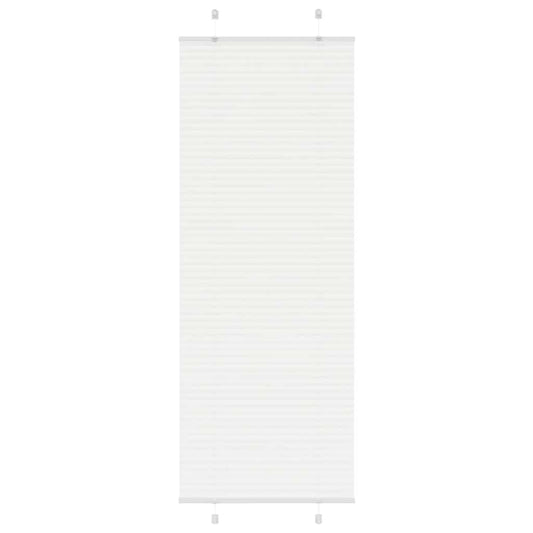 vidaXL Pleated Blind White 75x200 cm Fabric Width 74.4 cm Polyester