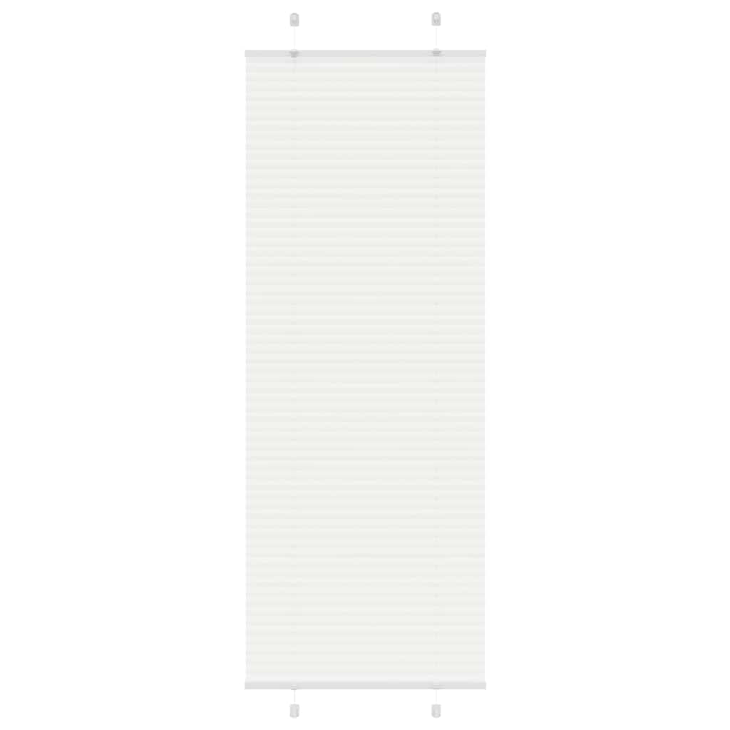vidaXL Pleated Blind White 80x200 cm Fabric Width 79,4 cm Polyester