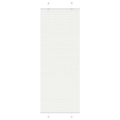 vidaXL Pleated Blind White 80x200 cm Fabric Width 79.4 cm Polyester