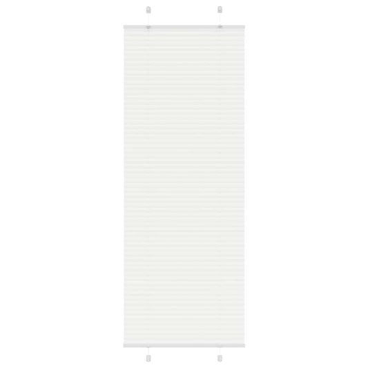 vidaXL Pleated Blind White 80x200 cm Fabric Width 79.4 cm Polyester